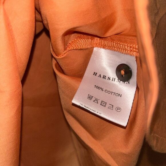 Harshman Orange Cotton Lightweight Top/Blouse(Size Large) - Picture 8 of 10